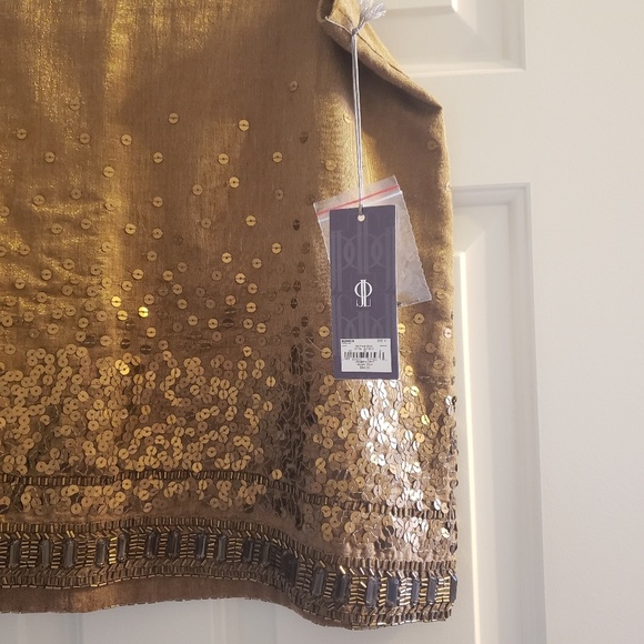Jennifer Lopez Mini Skirt - GOLD NWT! - Picture 2 of 2